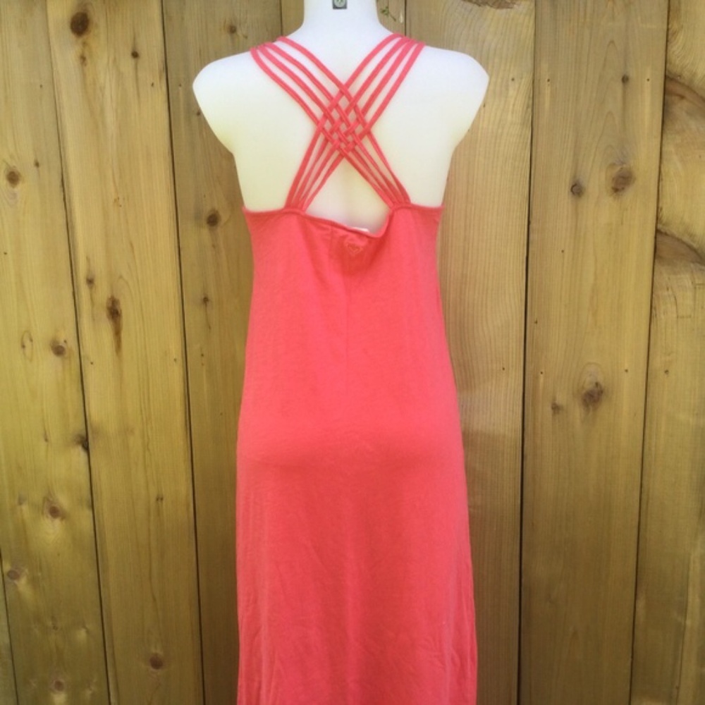 Roxy coral Maxi dress size medium